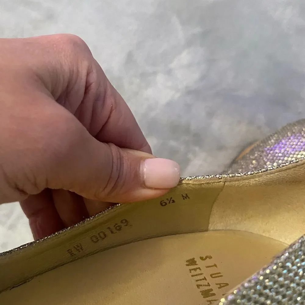 Stuart Weitzman sparkling wedges, size 6,5 - Picture 8 of 12
